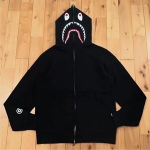 Bape hoodie black shark sip up not authentic 1/1 best ones out there